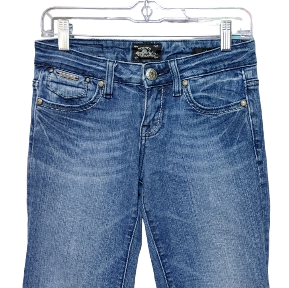 ReRock For Express Flared Mid Rise Medium Wash Blue Jeans Women's Size 26 / 2